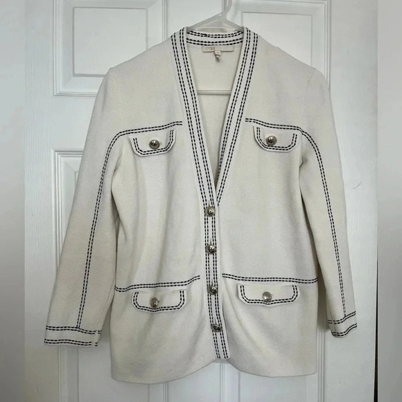 MAJE Mollie Topstitch Cardigan - Picture 2 of 9